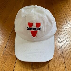 University of Virginia UVA Commerce McIntire White Cap Hat Men’s OS Cotton